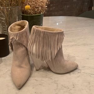 AUTHENTIC grey IRO boots with a cute fringe! Size 6 - true to size!